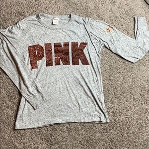 VS Pink | Sequin Logo Tee